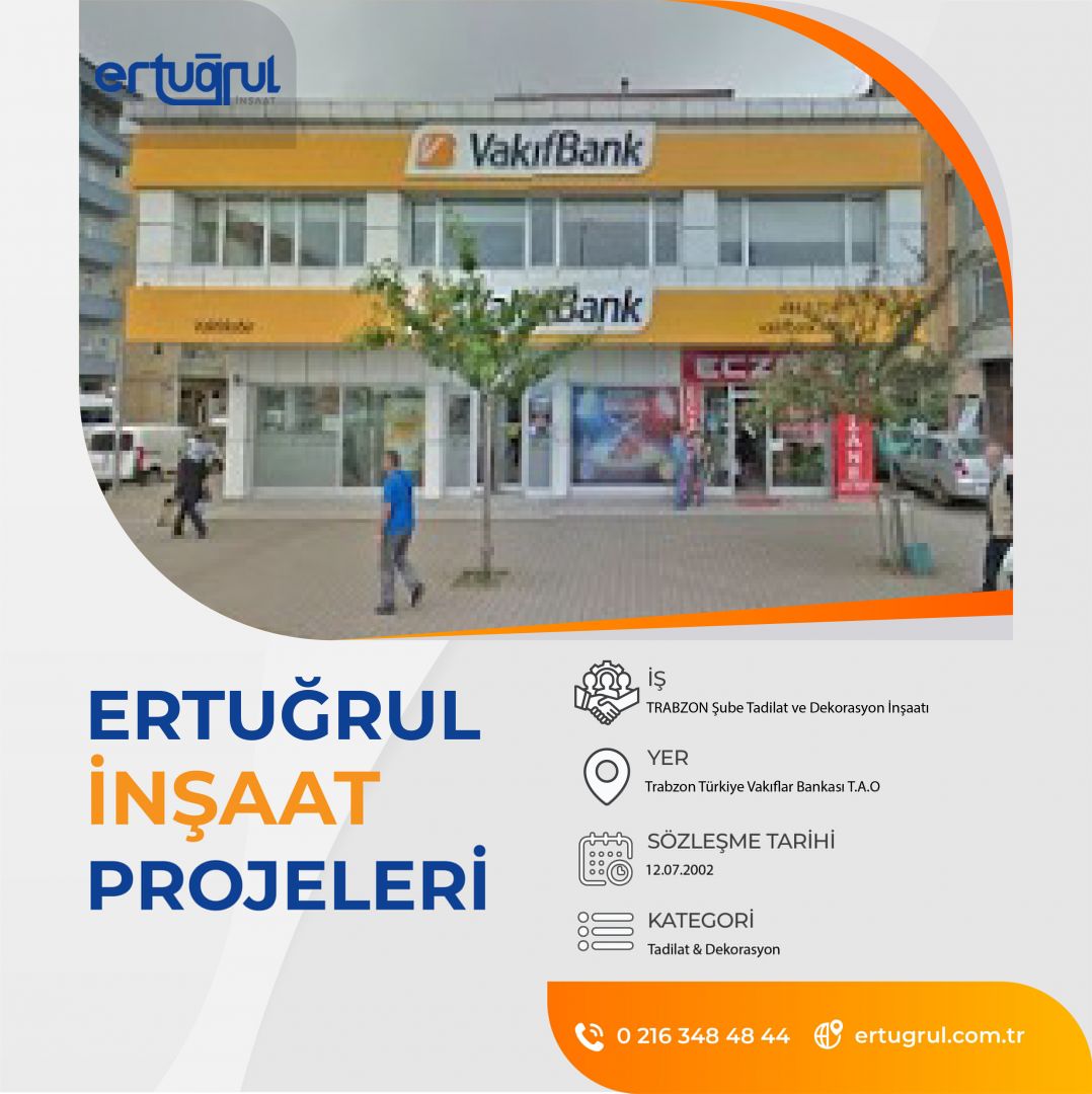 TRABZON Şube Tadilat ve Dekorasyon İnşaatı